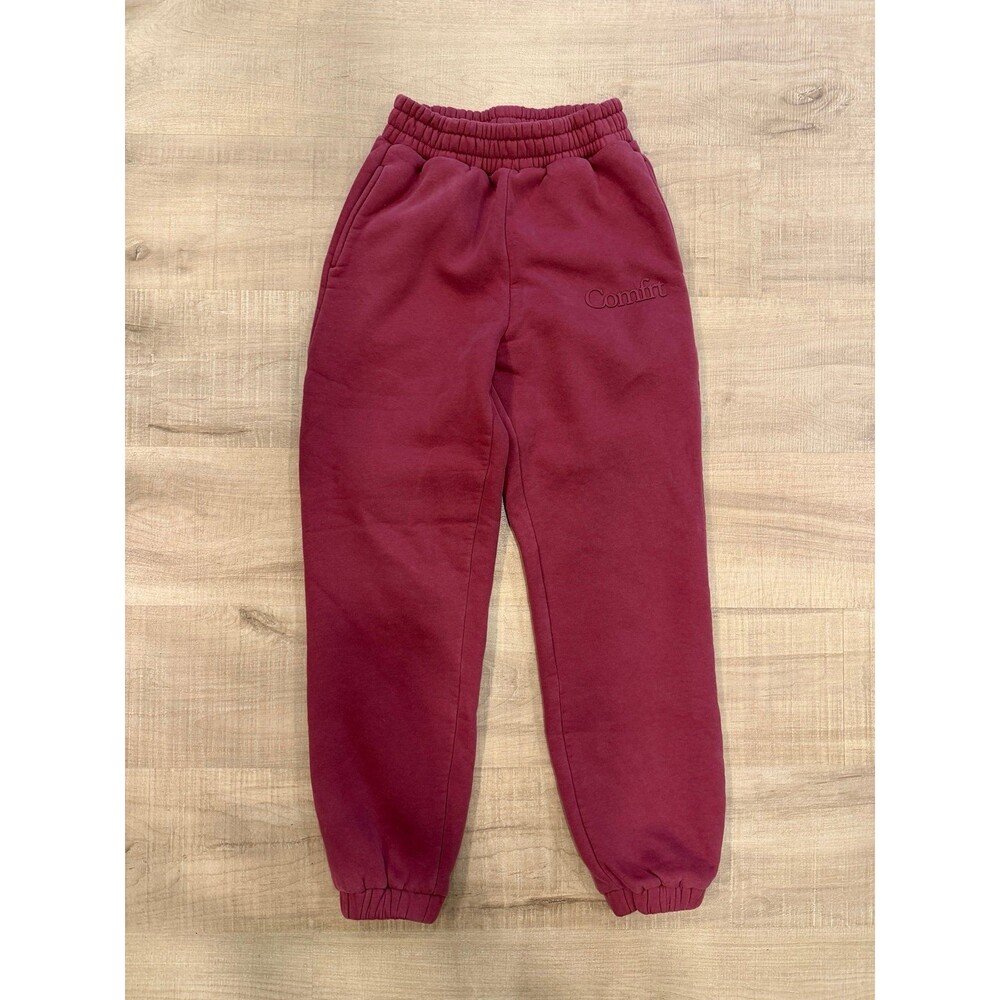 Comfrt Minimalist Sweatpants in Berry Size XS